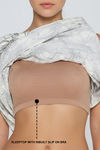 Zivame Knit Cotton Knee Length Nightdress With In Built Slip On Bra - Whisper White — thumbnail 6